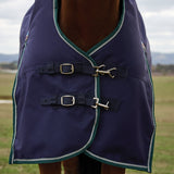 Weatherbeeta Comfitec Plus Dynamic 100G High Neck Turnout #colour_navy-forest-green