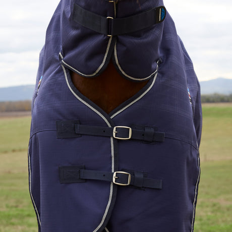 Weatherbeeta Comfitec Prelim 0G Combo Turnout #colour_navy-embossed-plaid