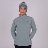 Shires Aubrion React Ladies Half Zip Fleece #colour_sage