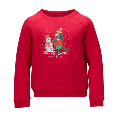 Shires Junior Winnie & Me Festive Sweatshirt #colour_red