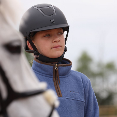 Shires Aubrion Core Young Rider Half Zip Fleece #colour_blue