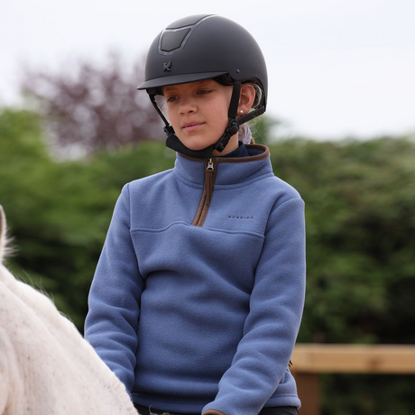 Shires Aubrion Core Young Rider Half Zip Fleece #colour_blue