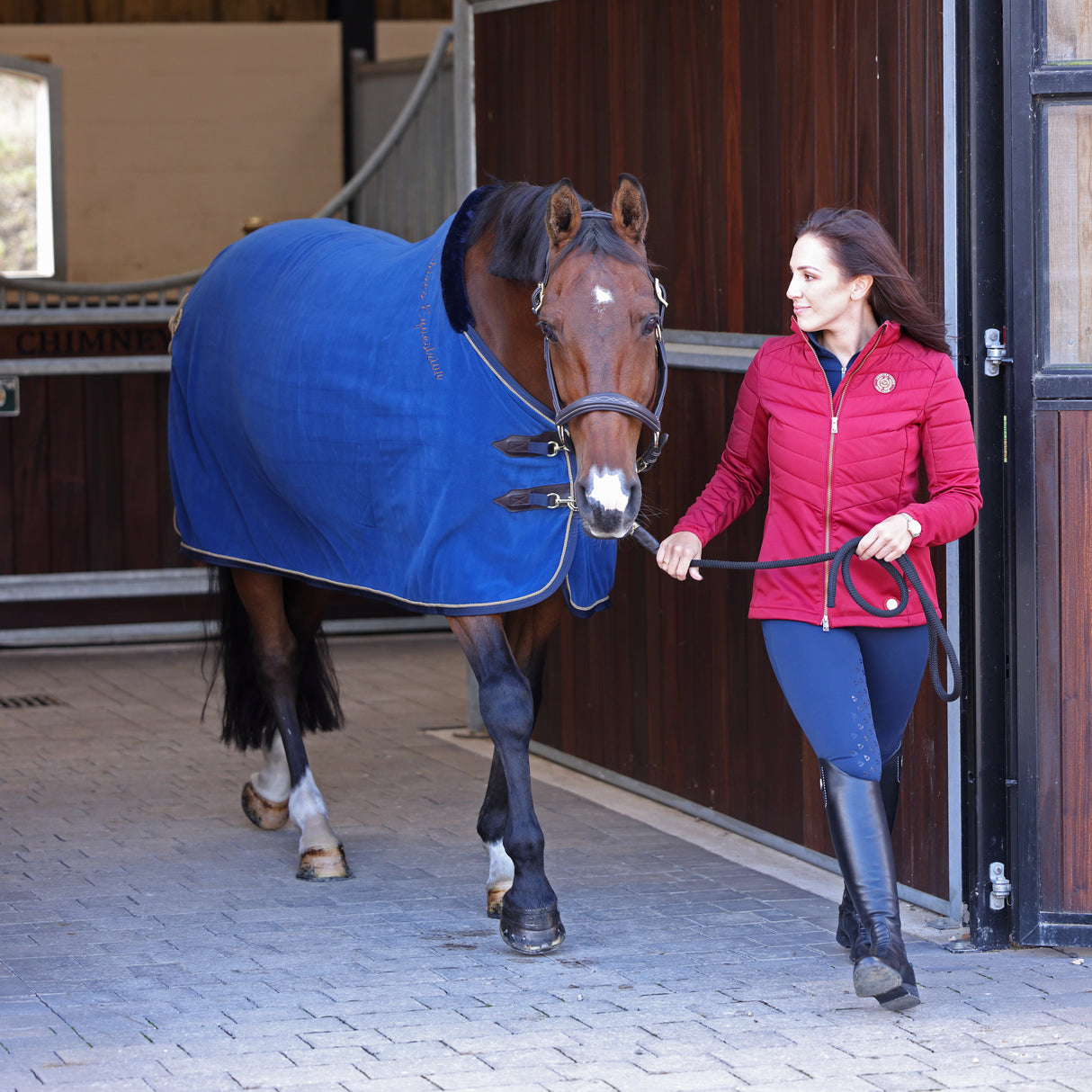 Shires Deluxe Fleece Show Rug #colour_navy