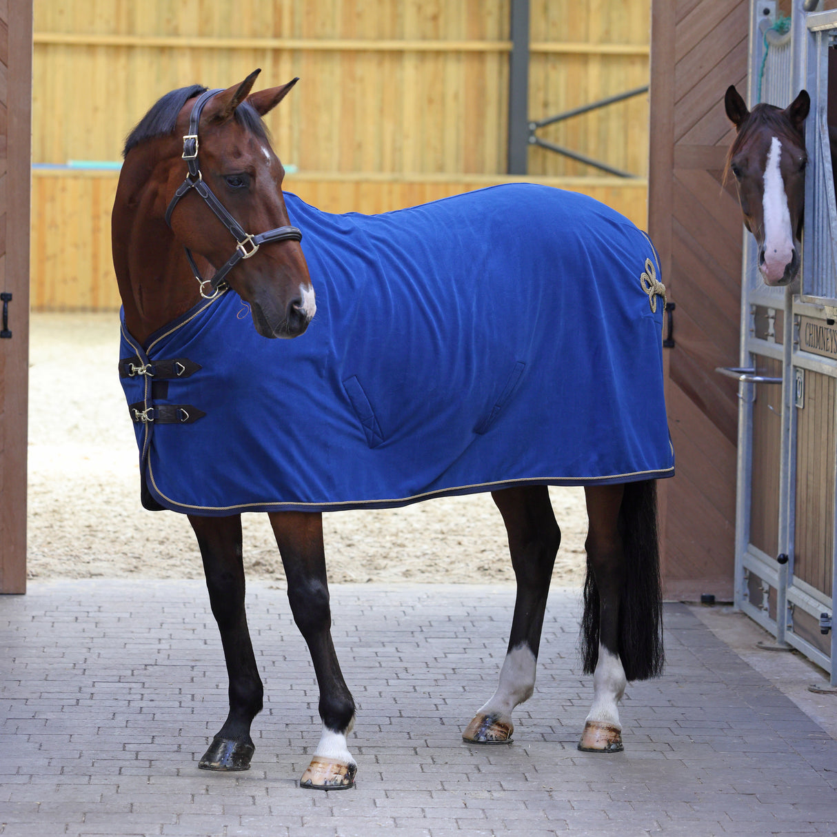 Shires Deluxe Fleece Show Rug #colour_navy