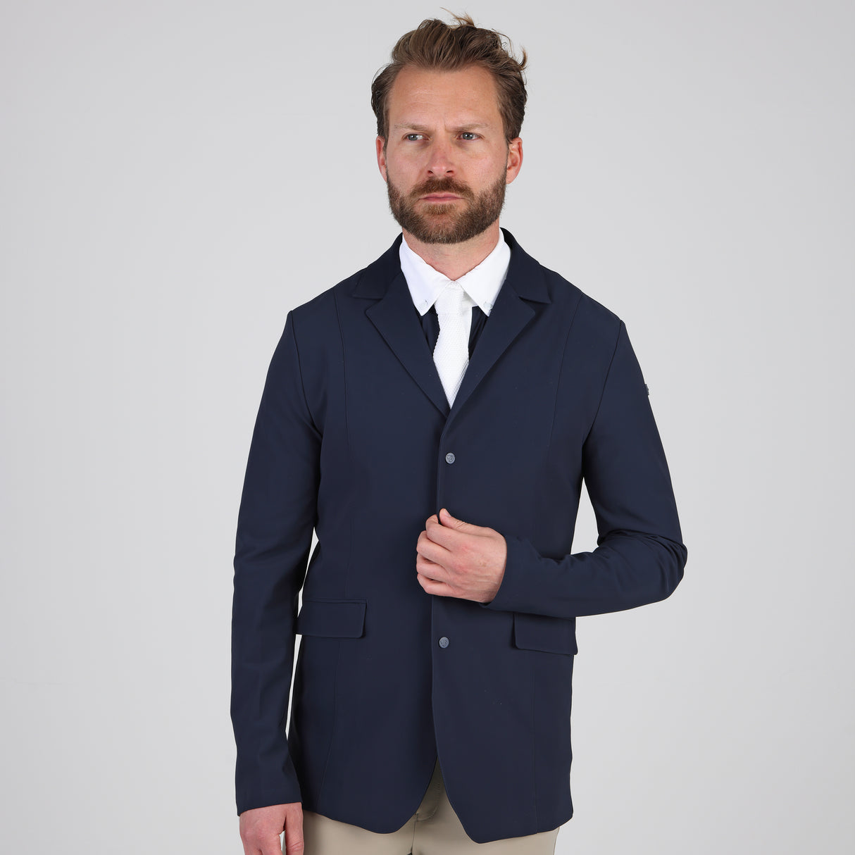 Shires Aubrion Men's Optima-MX Show Jacket #colour_navy
