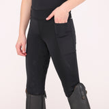 Shires Aubrion Optima LX Riding Tights - Young Rider #colour_black