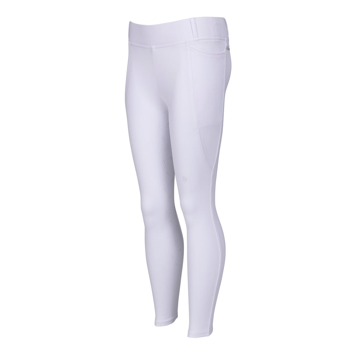 Shires Aubrion Optima LX Riding Tights - Young Rider #colour_white