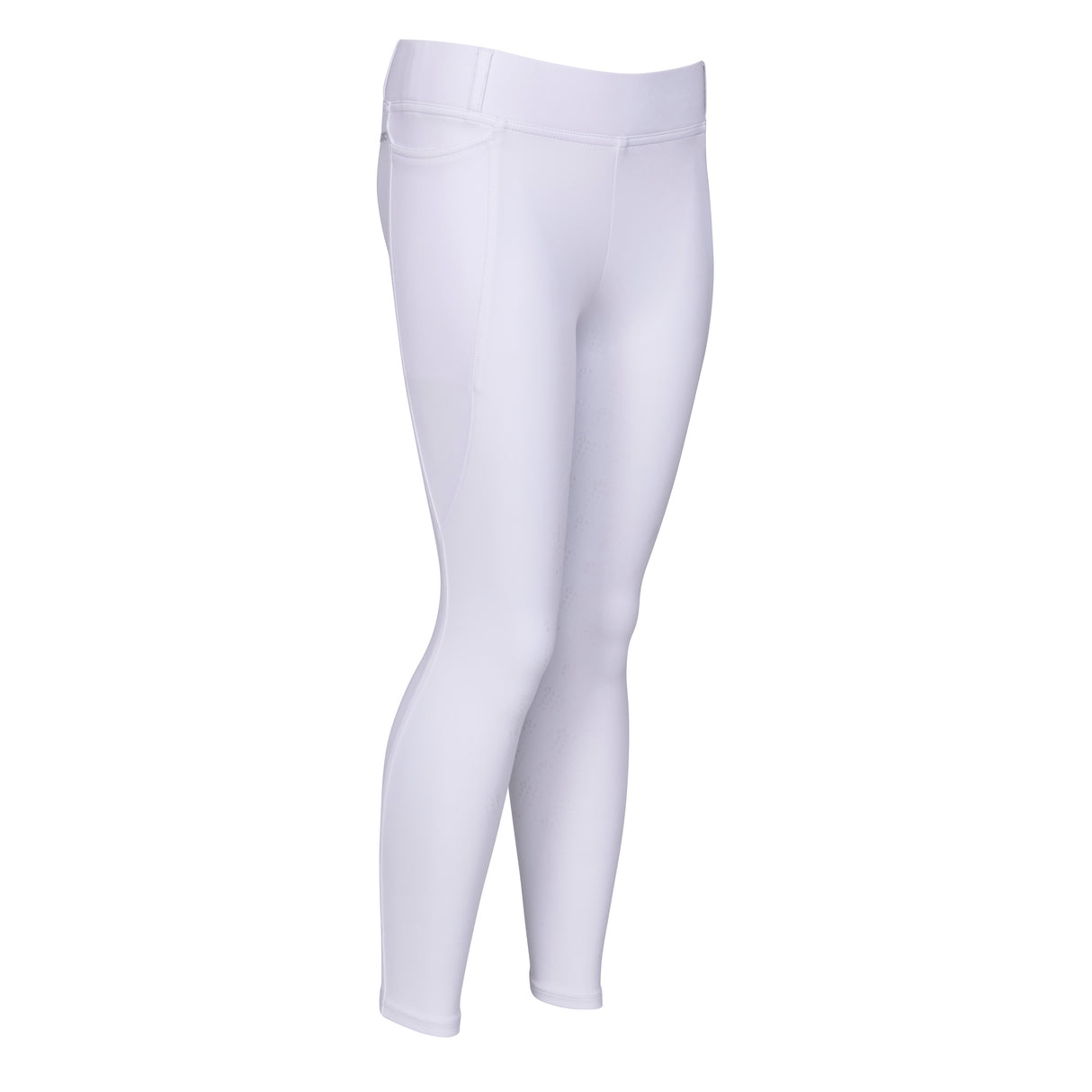 Shires Aubrion Optima LX Riding Tights - Young Rider #colour_white
