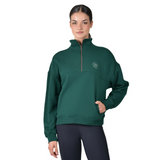 Dublin Ladies 1/4 Zip Fleece Pullover #colour_dark-emerald-green