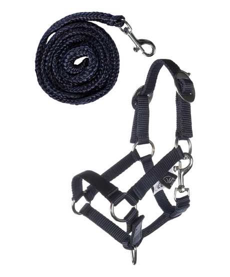 HKM Head Collar and Lead Rope -Hobby Horsing Basic- #colour_deep-blue