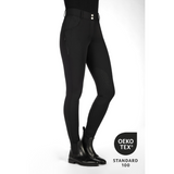 HKM Women's Knee Patch Breeches -Ari Mid Rise- #colour_black