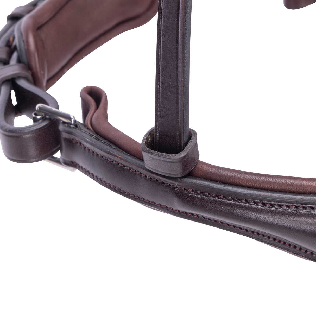 Shires Velociti LUSSO Elite Padded Cavesson Noseband #colour_havana