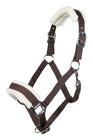 HKM Head Collar -Bischofshofen- with Plush Padding #colour_dark-brown