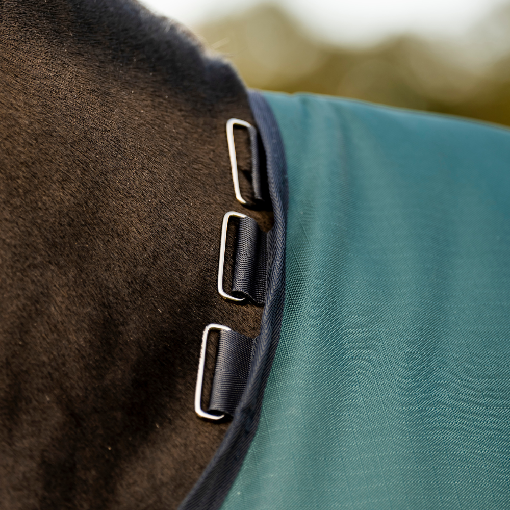 Horseware Ireland Amigo Ripstop 900D 50g Pony Turnout Rug #colour_dynasty-green-navy-silver