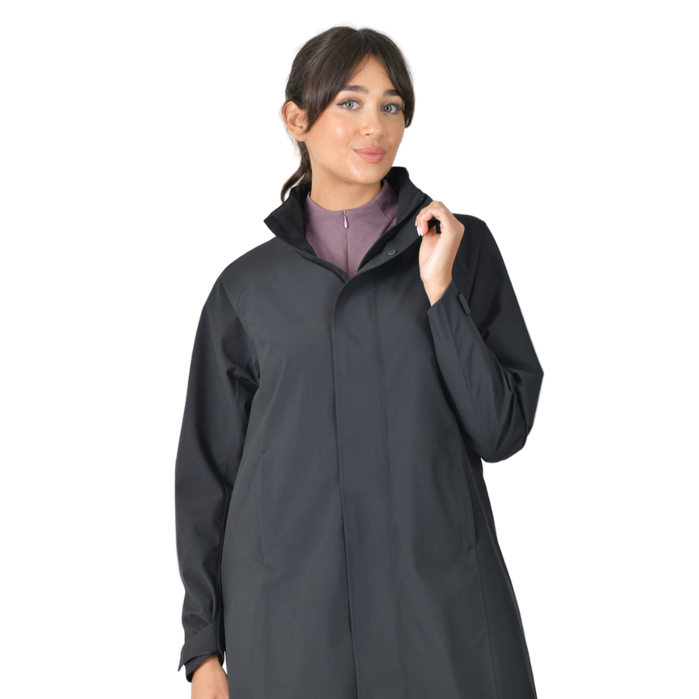 Weatherbeeta Ladies Windbreaker Longline Riding Jacket #colour_black