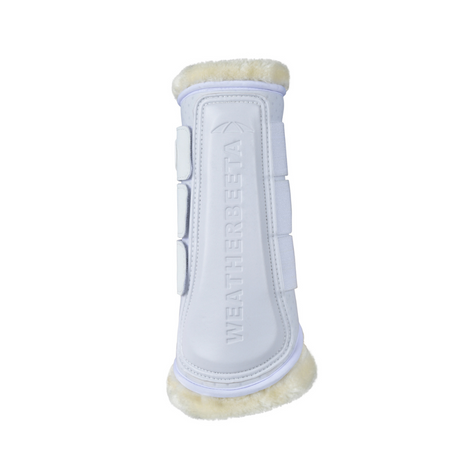 Weatherbeeta Tough-Tec Comfy Fleece Brushing Boots #colour_white-white