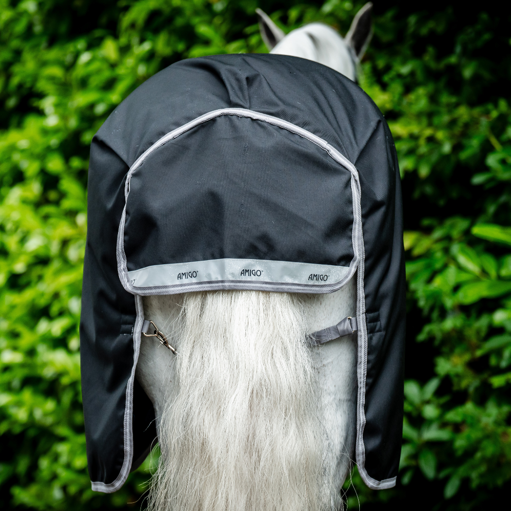 Horseware Ireland Amigo 1200D 250g Turnout Rug #colour_black-titanium-grey-silver