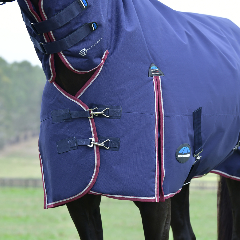 Weatherbeeta Comfitec Essential 360G Combo Turnout #colour_navy-burgundy