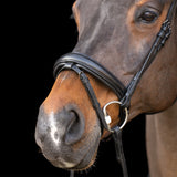 Imperial Riding Snaffle Bridle with English Noseband #colour_black-black