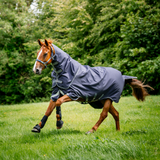 Horseware Ireland Rambo Duo Ripstop 100g Plus Turnout Bundle (100g + 200g) #colour_navy-thunderstorm-grey-silver