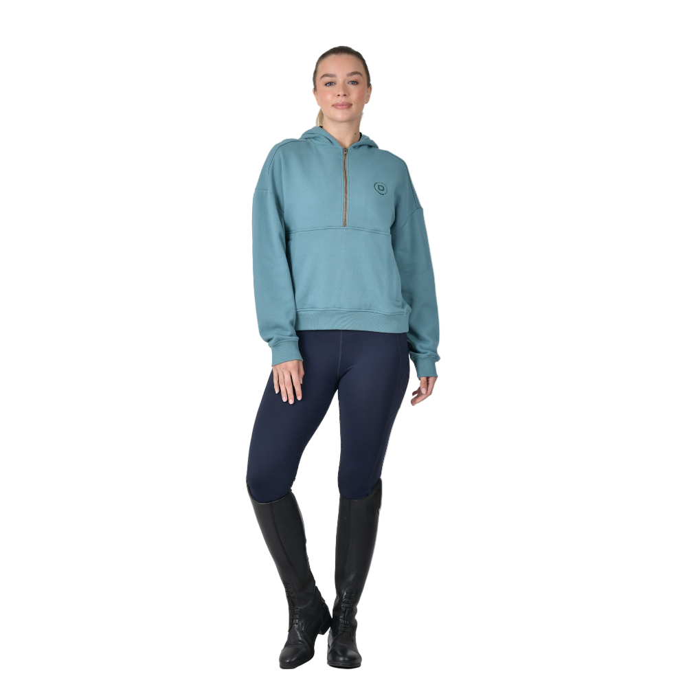 Dublin Ladies 1/4 Zip Hooded Fleece Pullover #colour_washed-teal