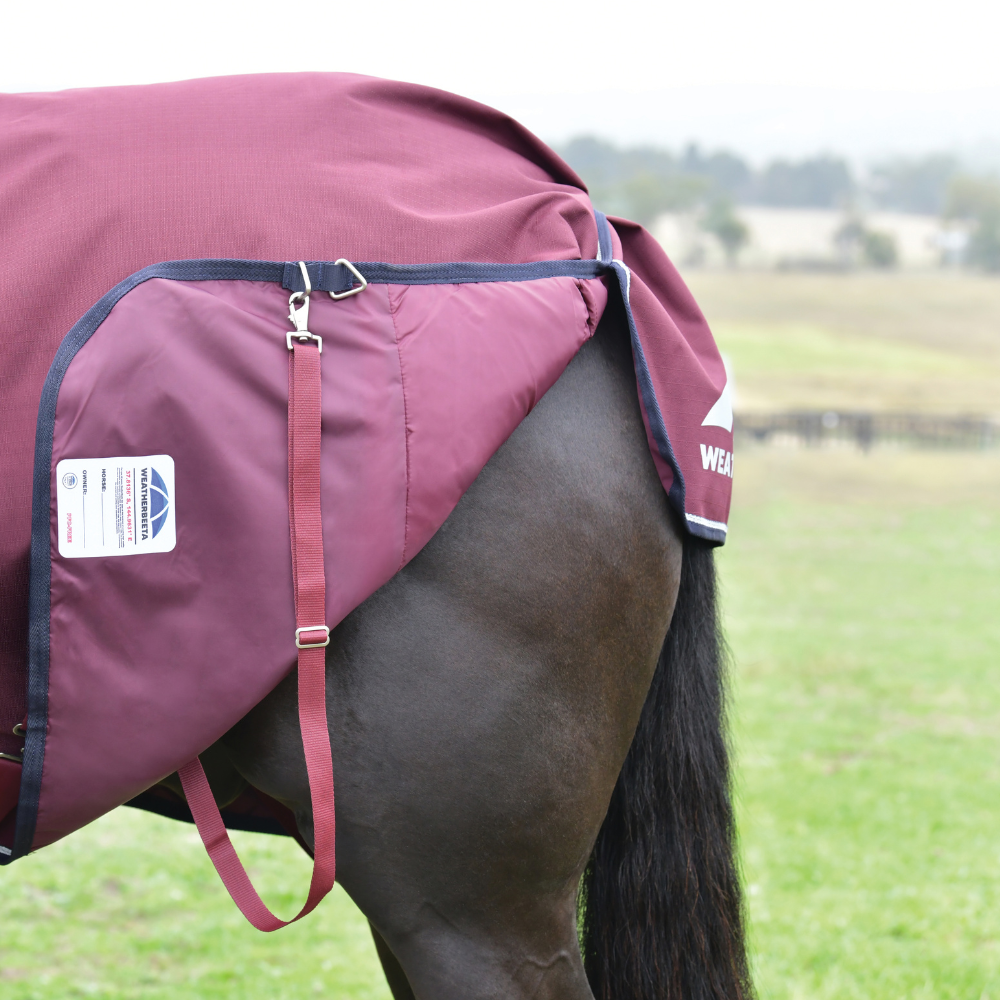 Weatherbeeta Comfitec Essential 220G Turnout #colour_burgundy-navy