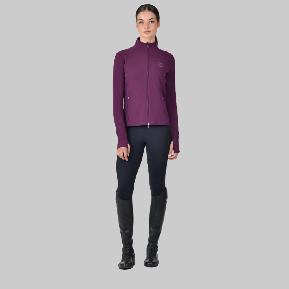 Dublin Ladies Versatile Fitted Zip Through Jacket #colour_purple-violet
