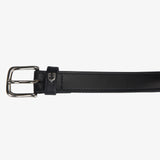 Equestro Leather Belt With Snaffle Bits #colour_black-silver