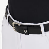 Equestro Leather Belt With Snaffle Bits #colour_black-silver
