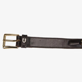 Equestro Leather Belt With Snaffle Bits #colour_brown-gold