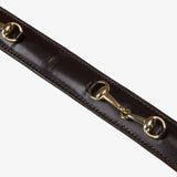 Equestro Leather Belt With Snaffle Bits #colour_brown-gold