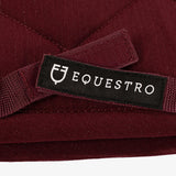 Equestro Pony Jumping Saddle Pad In Cotton With Logo #colour_burgundy