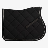 Equestro Pony Jumping Saddle Pad In Cotton With Logo #colour_black