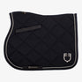Equestro Pony Jumping Saddle Pad In Cotton With Logo #colour_blue