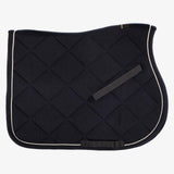 Equestro Pony Jumping Saddle Pad In Cotton With Logo #colour_blue