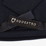 Equestro Pony Jumping Saddle Pad In Cotton With Logo #colour_blue