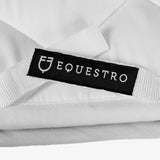 Equestro Pony Jumping Saddle Pad In Cotton With Logo #colour_white