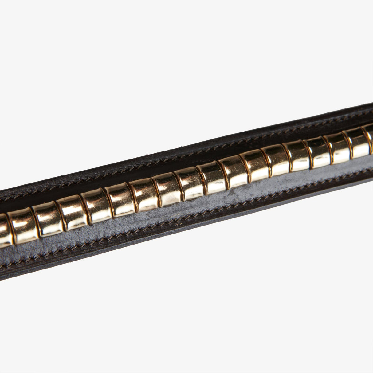 Equestro Leather Belt With Silver Clincher #colour_brown-gold