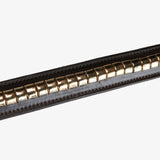 Equestro Leather Belt With Silver Clincher #colour_brown-gold