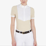 Equestro Leather Belt With Silver Clincher #colour_brown-gold