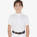 Equestro Girls' Slim Fit Competition Polo Shirt With Perforated Fabric #colour_white