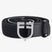Equestro Leather Elastic Belt With Logoed Buckle #colour_black-silver