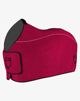 Equestro Fleece Rug With Flap Front Closure #colour_burgundy