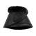 Acavallo Bell Boots Faux Sheepskin & Hook-And-Loop Closure #colour_black