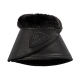 Acavallo Bell Boots Faux Sheepskin & Hook-And-Loop Closure #colour_black