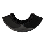 Acavallo Bell Boots Faux Sheepskin & Hook-And-Loop Closure #colour_black