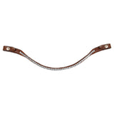 Acavallo Browband Calfskin & Round Crystals #colour_cognac-transparent