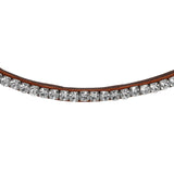 Acavallo Browband Calfskin & Round Crystals #colour_cognac-transparent