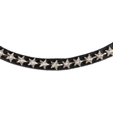Acavallo Browband Calfskin & Starry Crystals #colour_black-transparent