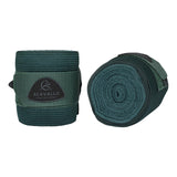 Acavallo Elasticated Exercise Bandages Fleece #colour_green